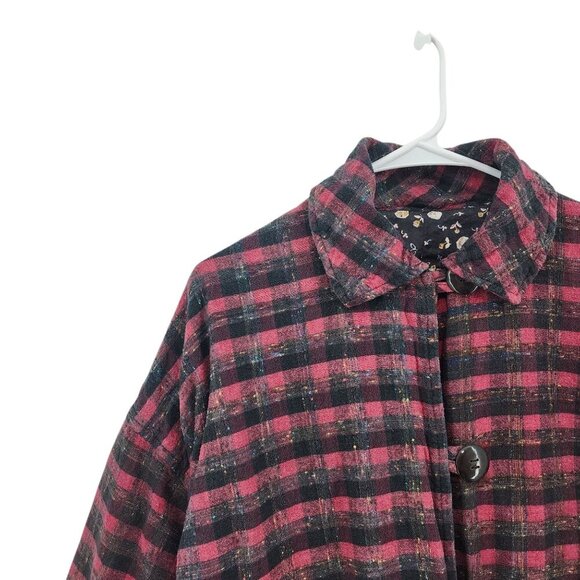 SuZen Vintage Women's 100% Cotton Plaid Long Sleeve Cotton Farmcore Jacket- OS - Picture 2 of 9